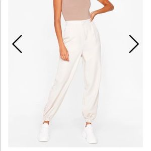 Nasty Gal High Waisted Tailored Sweatpants